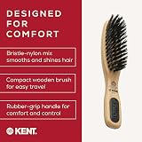 KENT PF10 Mini Hair Brush Pure Bristle Beechwood Travel Smoothing Brush Fine view 4