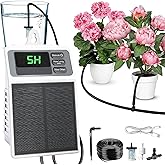 Solar Automatic Drip Irrigation System,Auto Self Watering Kit with Timer | Solar Powered Watering Device for Pots Plants,Indoor/Outdoor Irrigation System for Garden,Balcony &amp; Patio Watering System