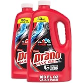 Drano Max Gel Drain Clog Remover &amp; Cleaner, Safe for All Pipes, 80oz 2-Pack | Works on Tough Hair, Grease, Soap &amp; Food Clogs, Cuts Through Standing Water, Protects Against Pipe Corrosion, Kitchen &amp; Bath