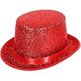 Barelove Top Hats for Men Women Adults, Shiny Magician Hat Tuxedo Hat Victorian Dress Up Christmas Top Hats