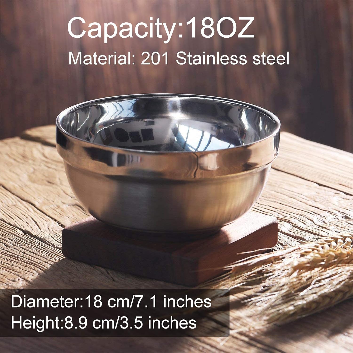SATINIOR 6 Pack Stainless Steel Bowl Set Double-walled Insulated Metal Snack Bowls (18 oz): Kitchen & Dining