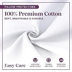 CirclesHome Pillow Protectors 4 Pack King Zippered