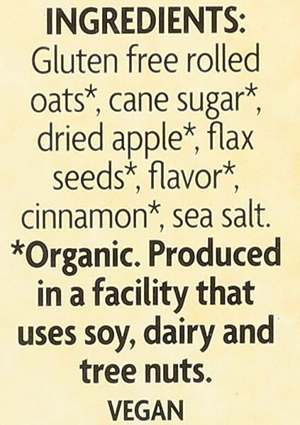 NATURE’S PATH ORGANIC SPICED APPLE + FLAX INSTANT OATMEAL, 11.3 OZ (PACK OF 6), GLUTEN FREE, NON-GMO