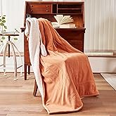 Aheadpret Heated Blanket-Electric Blanket 50"x60" Soft Heated Throw Blanket with 5 Heating Levels & 3 Hours auto-Off,Machine Washable(Orange)