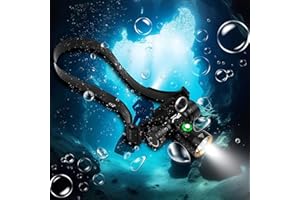 WINDFIRE Scuba Diving Headlamp Dive Lights LED Underwater Headlamps Flashlight IPX8 Waterproof 1000 Lumen Super Bright 3 Modes Professional Headlight Submarine Safety Head Lamp for Snorkeling
