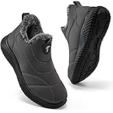 FUDYNMALC Womens Snow Boots Winter Shoes: Warm Fur Lined Slip On Ankle Booties Lightweight All-Day Comfort Outdoor Footwear for Walking