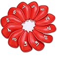 FINGER TEN Golf Iron Head Covers Value 12 Piece Set, Synthetic Leather Deluxe Club Headcover, Universal Fit Main Iron Clubs Gift Set