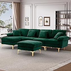 Wrofly U-Shaped Sectional Sofa Couch, 114" Comfy