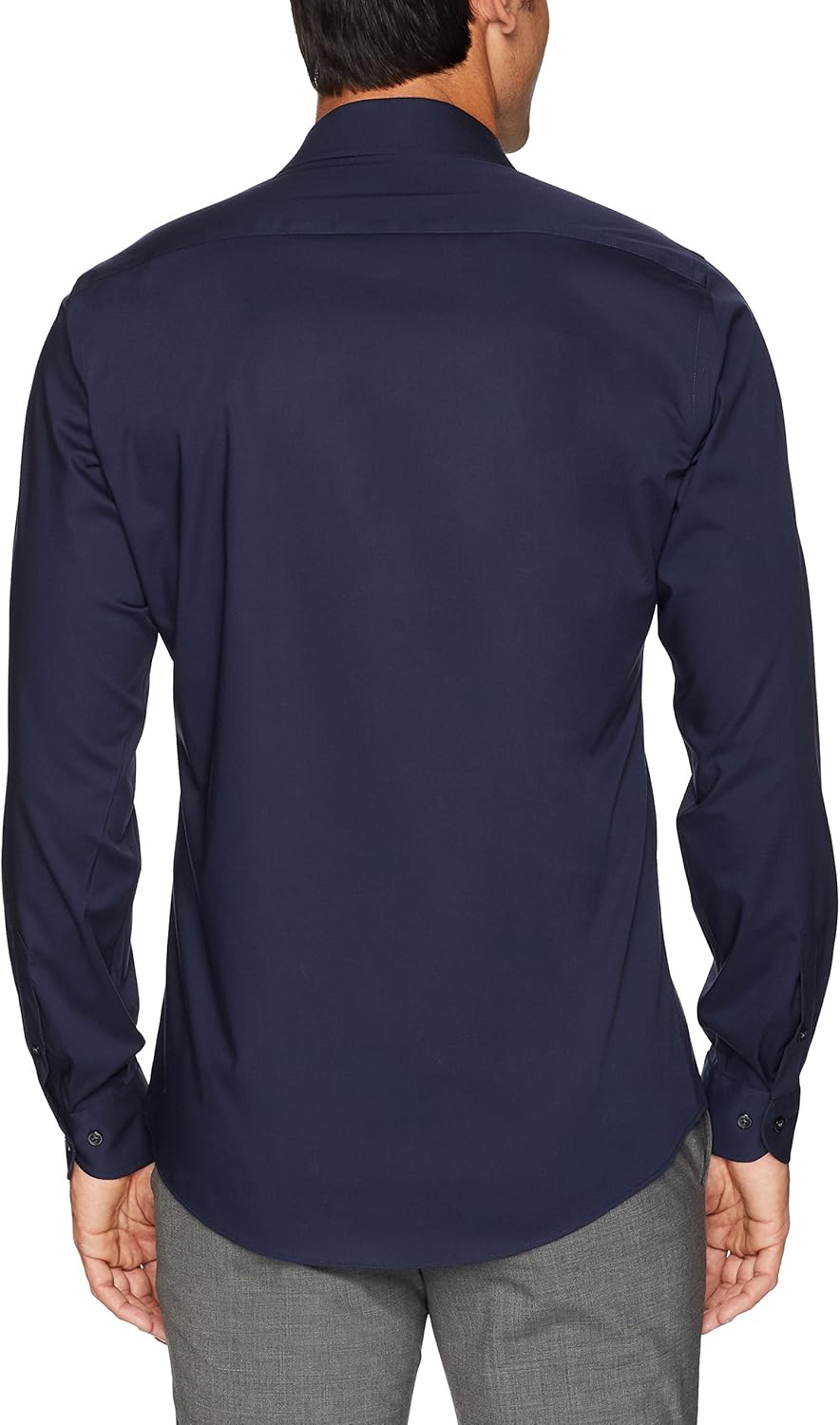  Brand - Buttoned Down Men's Slim Fit Stretch Poplin Dress Shirt, Supima Cotton Non-Iron, Spread-Collar: Clothing