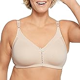 Bali Women's Double Support Wireless Bra, Full-Coverage Cotton T-Shirt Bra, Our Best Everyday Style