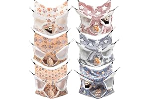 Sadnyy 6 Pieces Guinea Pig Rat Hammock Three Layer Ferret Bed Small Animal Hanging Pet Cage Hammock for Chinchilla Rat Sugar Glider Squirrel Reptiles(Cute Pattern)
