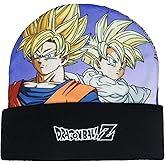 Dragon Ball Z Beanie Super Saiyan Goku Gohan Sublimation Fleece Knit Cuffed Hat Multicolored