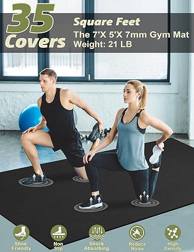 Gym Flooring P90x Jump Mat Innhom Large Exercise Mat 7'x5