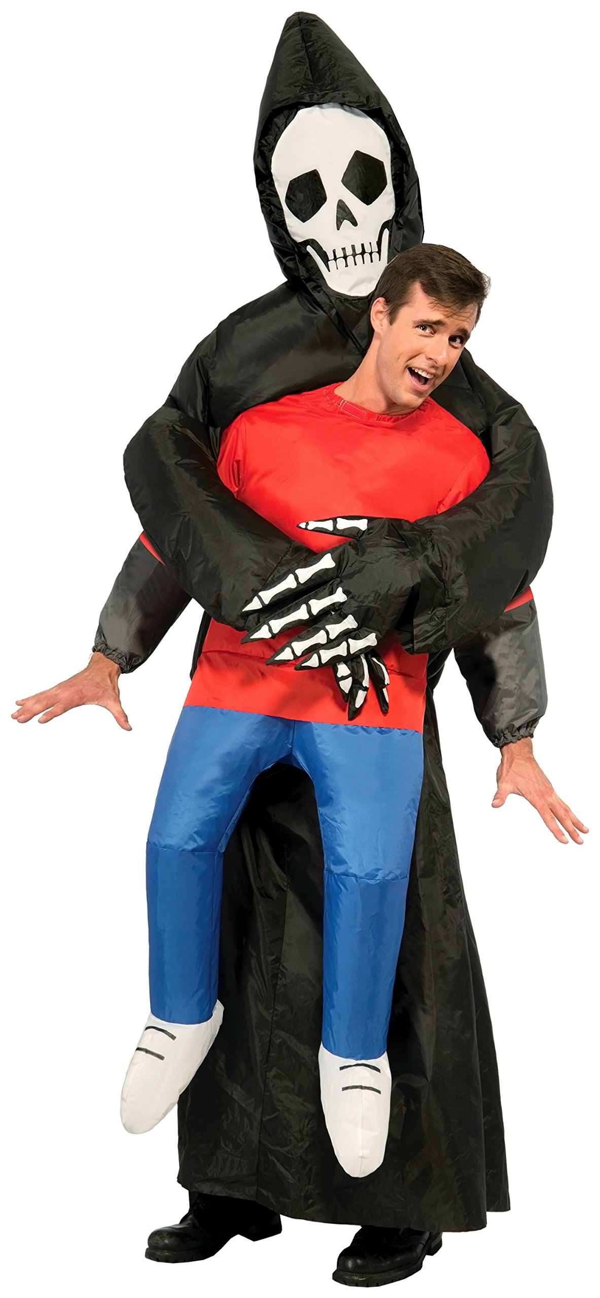 Giggle Beaver Inflatable Grim Reaper Halloween Scary Skeleton Fancy Dress Cosplay Costume