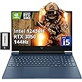 HP Victus 15.6" FHD 144Hz Gaming Laptop, Intel i5-12450H, 16GB DDR4 RAM, 1TB PCIe SSD, NVIDIA GeForce RTX 3050, Backlit Keyboard, WiFi 6, Webcam, Windows 11, Blue, 256GB Docking Station Set