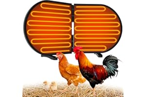 Alpcouts Chicken Coop Heater for Winter, 220W Foldable Flat-Panel Radiant Heater for Chicken Coop, Large Waterproof Chicks Coop Heater with 2 Heating Plates for Chick Kitten Pet Animal 22.5'' X 11.2''