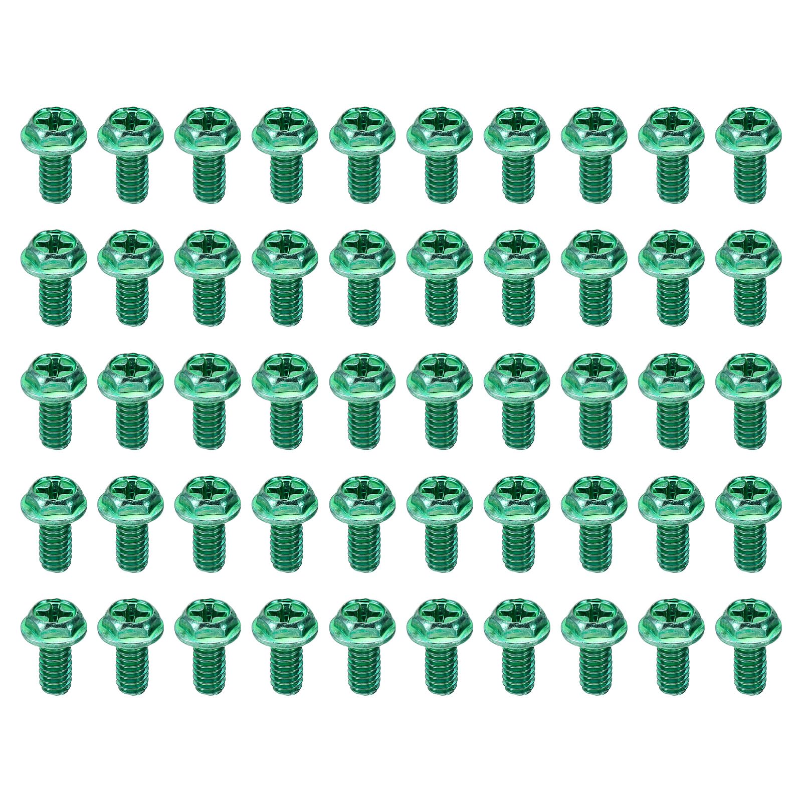 Photo 1 of PATIKIL 8-32 x 5/16 Inch Thread Ground Screws, 50 Pack Green Electrical Grounding Screw Hex Phillips Head Flanged for Home Electrical Lamp