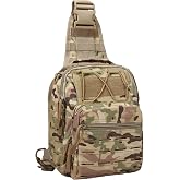 BOMTURN Tactical Backpack-1000D Waterproof Military Backpack/Laser-Cut/CCW Bags Sling Bag Tactical Satchel Shoulder Bag Men