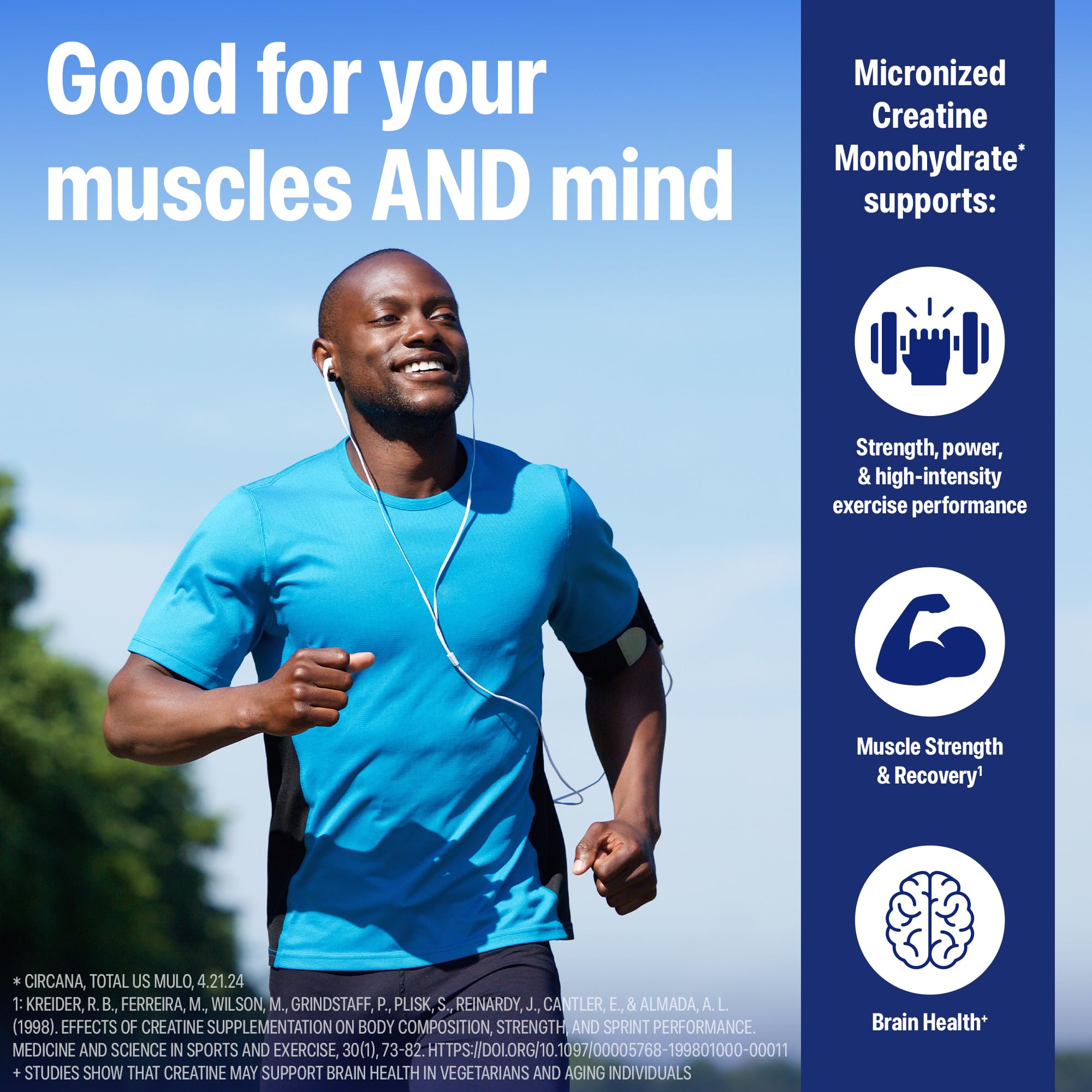 Orgain Creatine Monohydrate Micronized Powder, Unflavored, Supports Muscle Growth, Post Workout Recovery and Brain Health, No Artificial Additives, for Men & Women, Vegan, 100 Servings