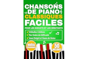 CHANSONS DE PIANO CLASSIQUES FACILES POUR LES ENFANTS ET LES DÉBUTANTS: Mélodies célèbres par ordre de difficulté avec doigté