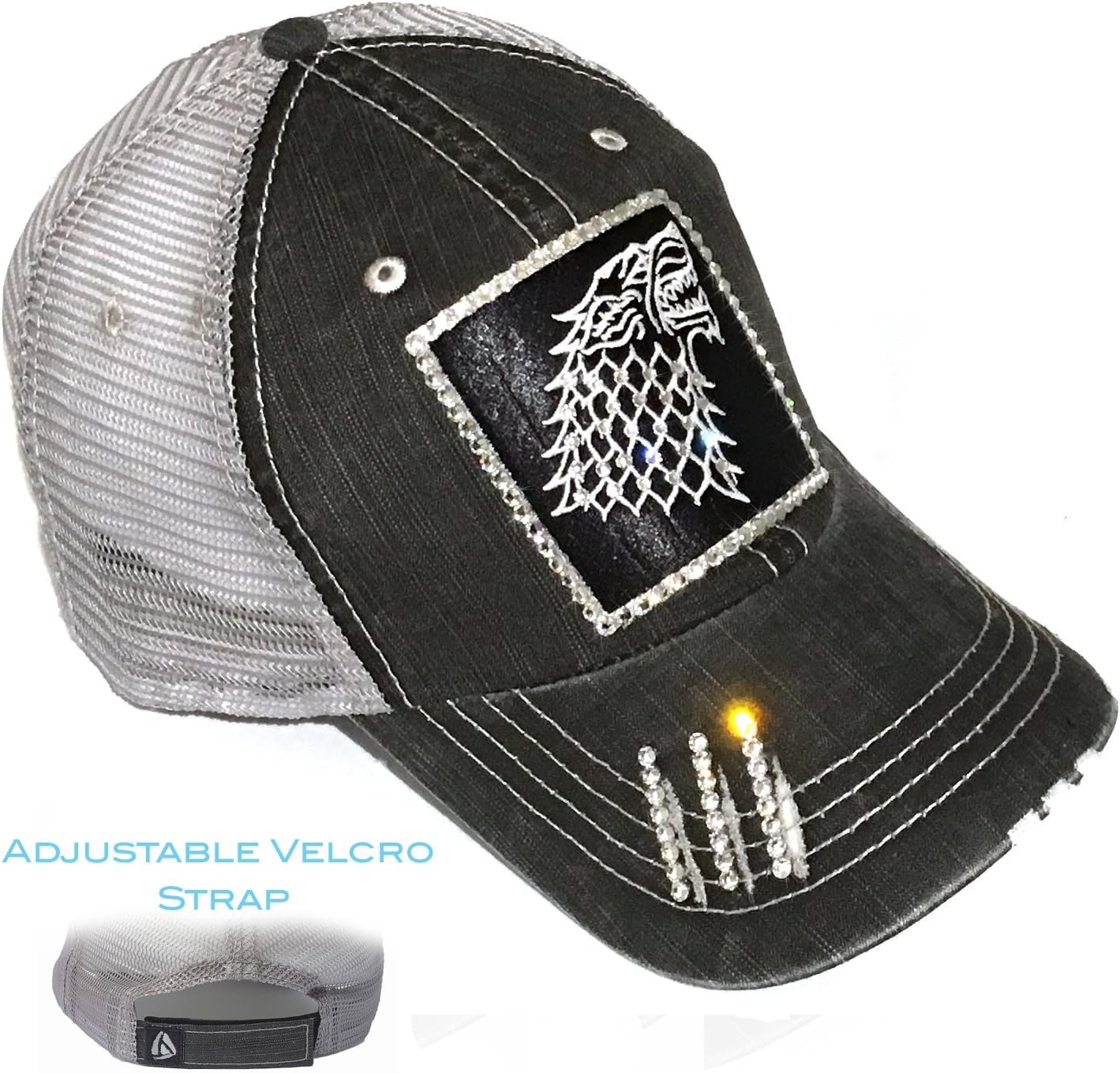 Elivata House Stark Women's Baseball Hat by One Size - Swarovski Crystals
