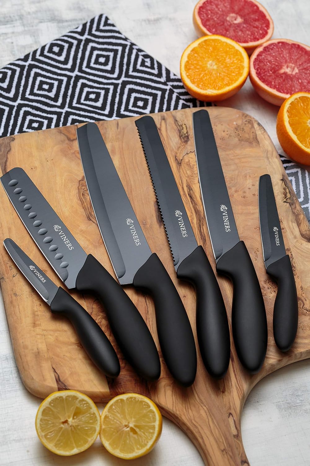Viners Assure 8” Bread Knife Serrated Stainless Steel Blade with Squared Tip for Safety Soft Grip Handle, Non-Stick Coating - Image 5