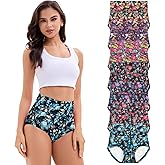 Beilangchc Womens Underwear Cotton High Waist Panties for Women Pack Tummy Control Floral Print Ladies Briefs Multipack