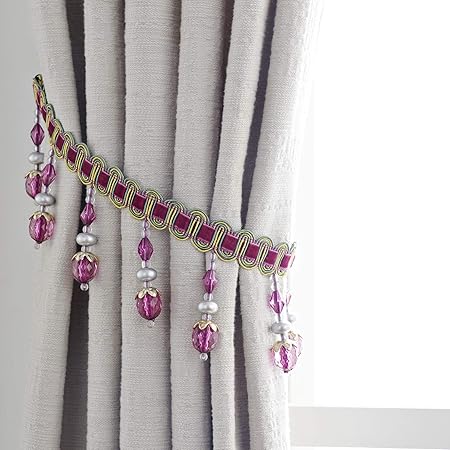 Hsylym Curtain Tiebacks Beaded Hook For Curtains Tiebacks