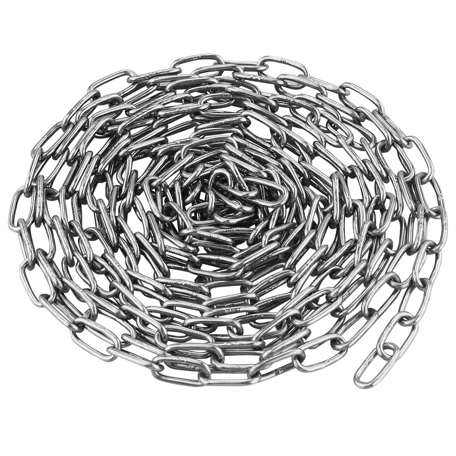 Stainless Steel Chain 3 Metres Length,Metal Chain,Link Chain,2mm Thick Light Duty Chain Links for Home Outdoor Camping Hanging Pet Chain Prevention Theft