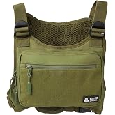 WOLFpak Utility Chest Pack 900D Water Resistant EDC CCW Pack (OD Green) | YKK Zippers and Buckles, Hidden Rear Pocket, Adjustable Harness, Reflective Strip, Mesh Back Panel, Quick Access