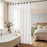 PONY DANCE 84 Inch Drop Net Curtains White Voile Eyelet Panels 2 Sets view 6