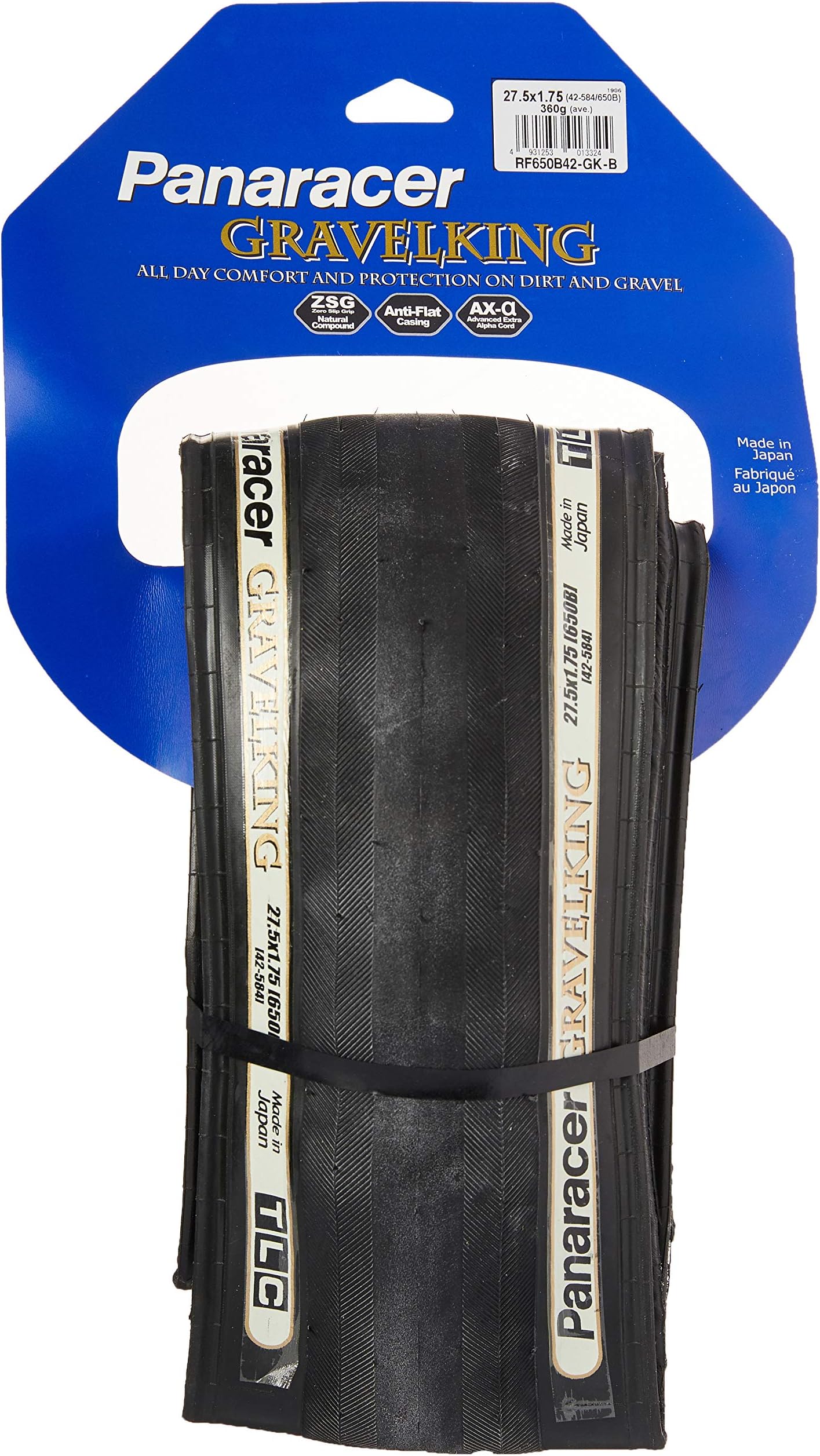 Panaracer GravelKing Folding Tire, Several, Black with Brown sidewall