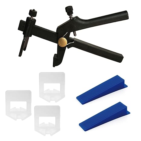 Lantelme 6615 Fliesenverlegehilfe 2 mm Basis Set Fliesen Montage - Nivelliersystem - Verlegesystem - Verlegehilfe Mit je 100 