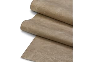 SARANDAVE Faux Leather Fabric, Thick Durable Synthetic Repholstery Leather Vinyl, Soft Touch Distressed DIY and Craft Material - Individual 1 Yard Cut 36"x54" (Mushroom)