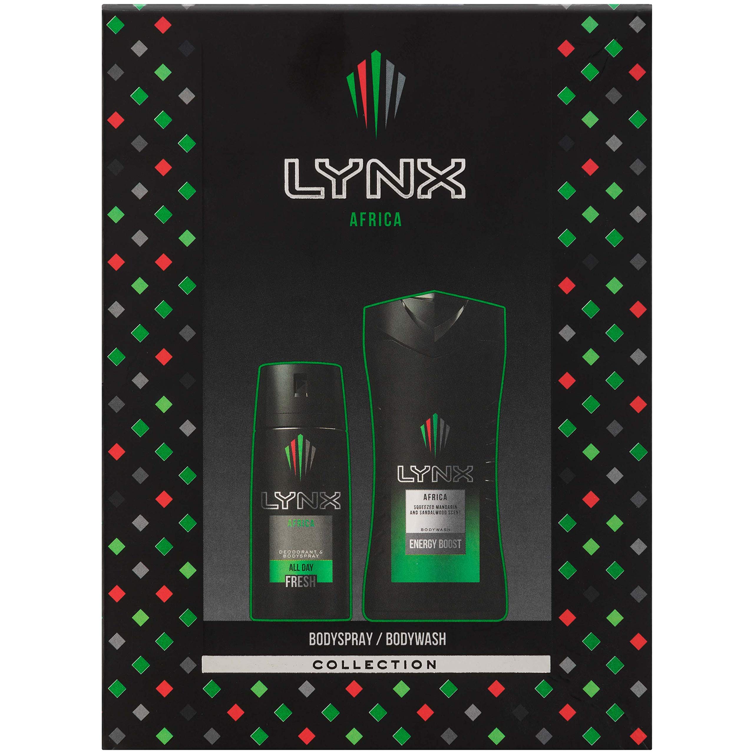 Lynx Africa Duo Men's Gift Set with Body Wash and Body Spray - Gift Set for Him