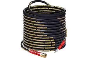 LIULO TOOL 100 FT Pressure Washer Hose with 3/8" Quick Connect, 4000 PSI Kink Resistant High Tensile Wire Power Washer Hose