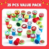 JOYIN 25 Christmas Rubber Stamps Kids Assorted Stampers Party Favor Stocking view 2