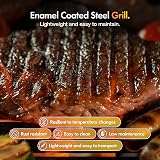 VonHaus Charcoal BBQ XL Portable Grill with Warming Rack & Smoke 2 in 1 view 4