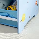 ZONEKIZ Kids Bedroom Furniture Set - Bed, Toy Box, Storage Unit - Blue view 9