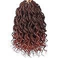 150 Strands Goddess Box Braids Crochet Braids Hair with Full Curly Braids 3X Braided 5 Packs Synthetic Premium Fiber Braiding Hair 14 Inch