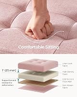 SONGMICS MAZIE Storage Ottoman Bench 110 cm Folding Foot Rest Jelly Pink view 4