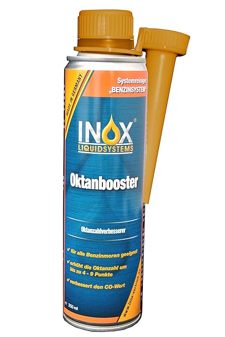INOX® Oktanbooster Additiv, Kraftstoffadditiv für alle Benzinmotoren geeignet - 250ml