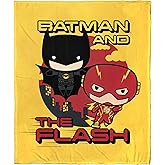 Northwest DC - The Flash Silk Touch Throw Blanket, 50" x 60", Batman and Flash