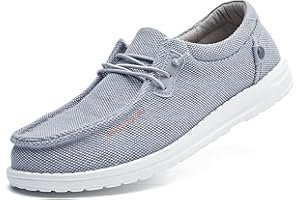 CLOWSE Men's Canvas Slip on Shoes Casual Hands Free Loafers Breathable Stretch Easy Walking Slip-Ons Lightweight Soft Boat Sh