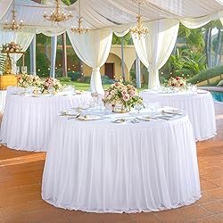 White Round Tablecloth 60 inch Stretchy Elastic
