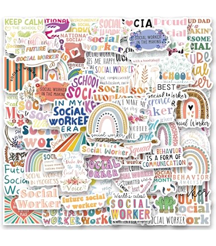 Social Worker Sticker Pack: Motivational Mental Health Vinyl Decals