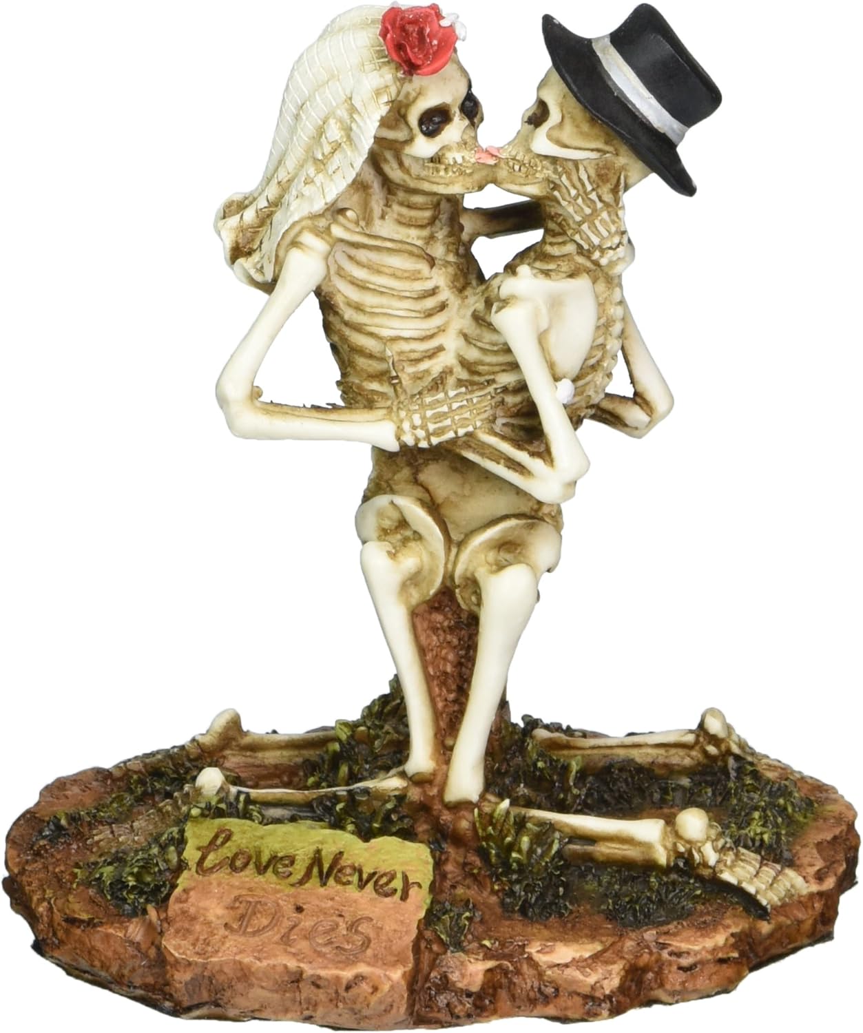 Amazon Com Love Never Dies Collectible Skeleton Sculpture Home Kitchen