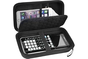 PAIYULE Graphing Calculators Case Compatible with Texas Instruments TI-84 Plus/TI-83 Plus CE Color Calculator, Storage Holder with Mesh Pockets for USB Cables, Pens, Pencil, Ruler and More (Box Only)