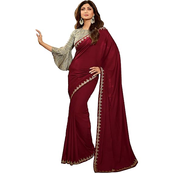 Shaily Womens Embroidered Silk Blend Pink Saree[SHILPA2571SSSR07_perent]