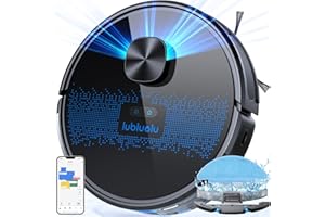 Lubluelu Robot Vacuum and Mop Combo 3000Pa, LiDAR Navigation, 2-in-1 Laser Robotic Vacuum Cleaner, 5 Editable Mapping, 10 No-go Zones, WiFi/App/Alexa, Vacuum Robot for Pet Hair, Carpet, Hard Floor